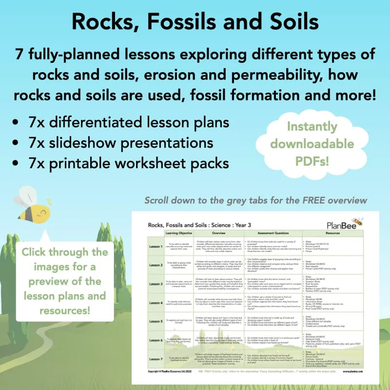 Rocks, Fossils and Soils