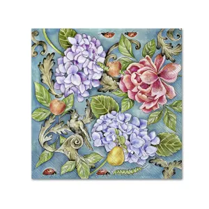 Roslyn Garden Blue Paper Beverage Napkins