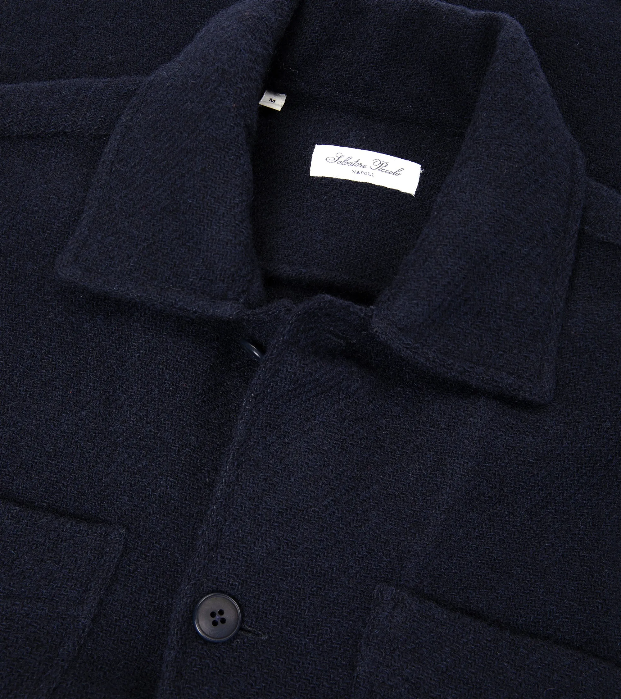 Salvatore Piccolo Shetland Wool Work Jacket: Navy