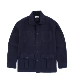 Salvatore Piccolo Shetland Wool Work Jacket: Navy