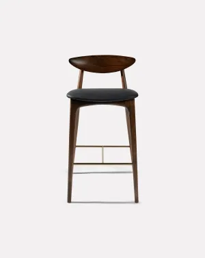 Shanowen Fumed Oak Heavenly Grey High Stool