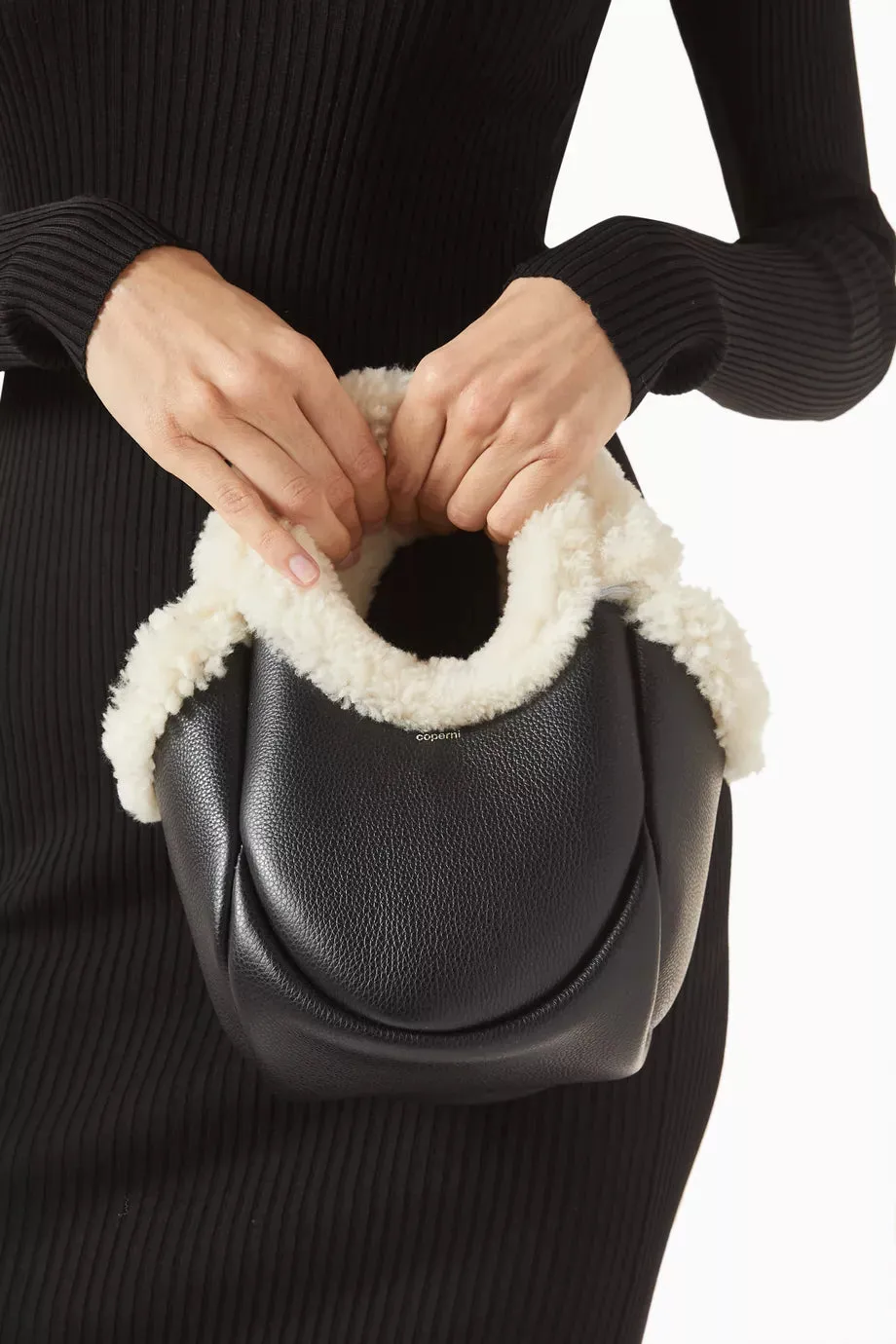 Shearling Mini Bucket Bag