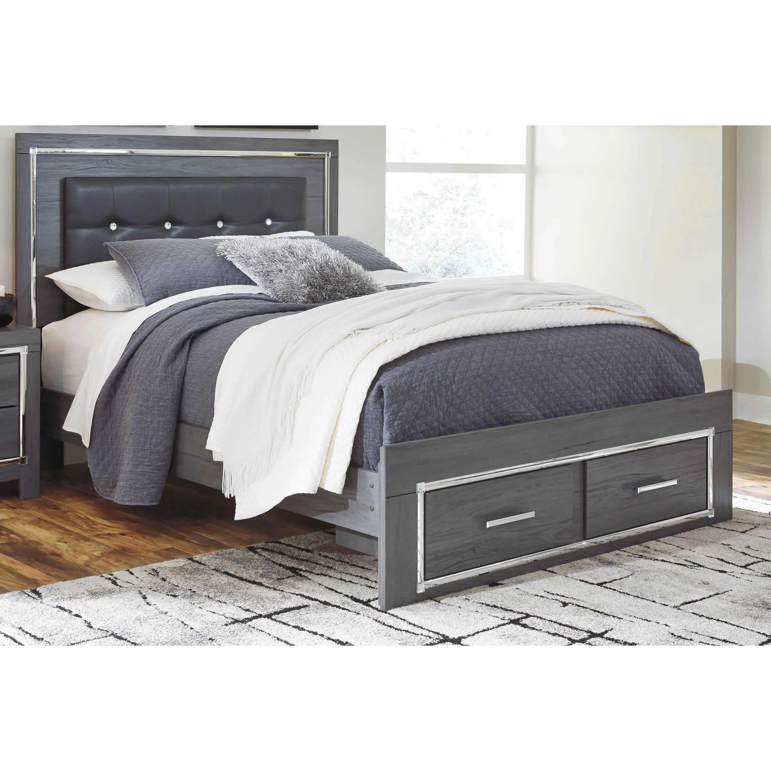 Signature Design by Ashley Lodanna B214B20 6 pc Queen Panel Storage Bedroom Set