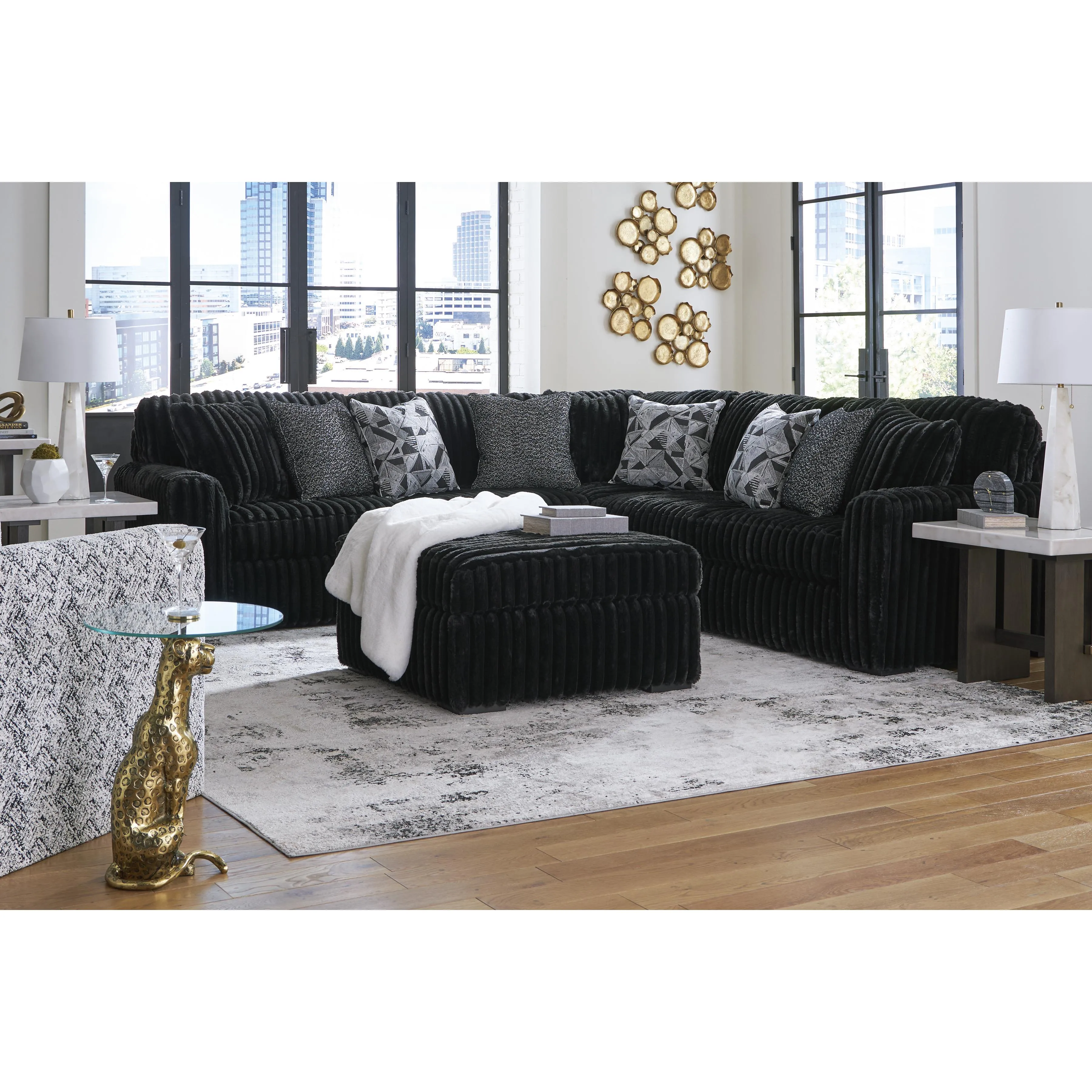 Signature Design by Ashley Midnight-Madness Fabric 3 pc Sectional 9810366/9810377/9810367