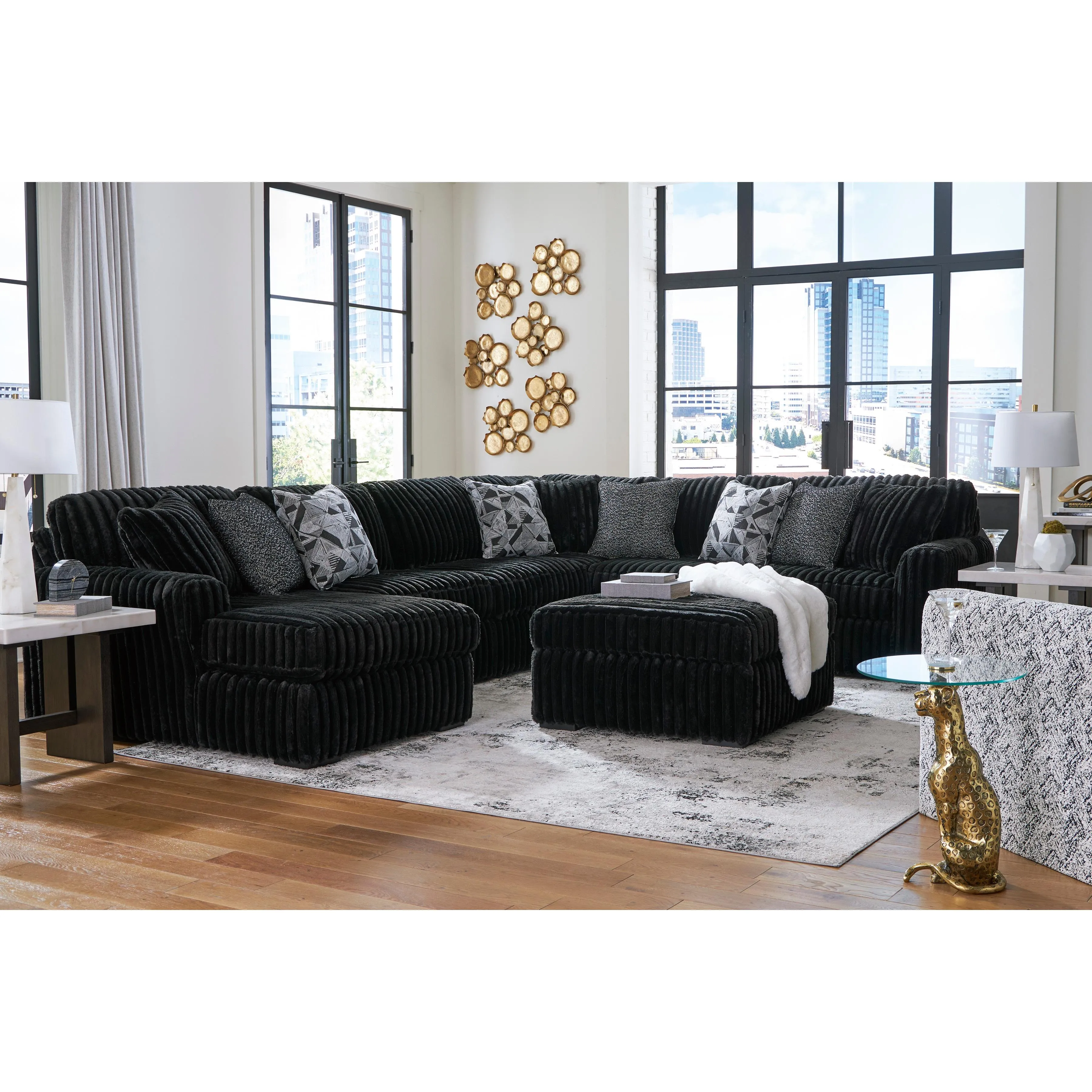 Signature Design by Ashley Midnight-Madness Fabric 4 pc Sectional 9810316/9810334/9810377/9810367