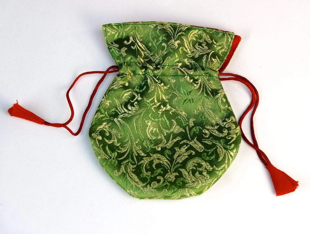 Small Green Silk Mala Bag