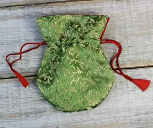 Small Green Silk Mala Bag