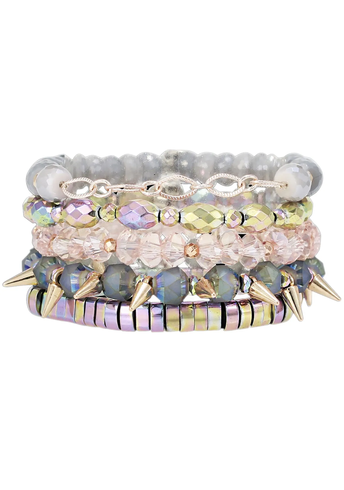 Spiked Supernova Bracelet Stack