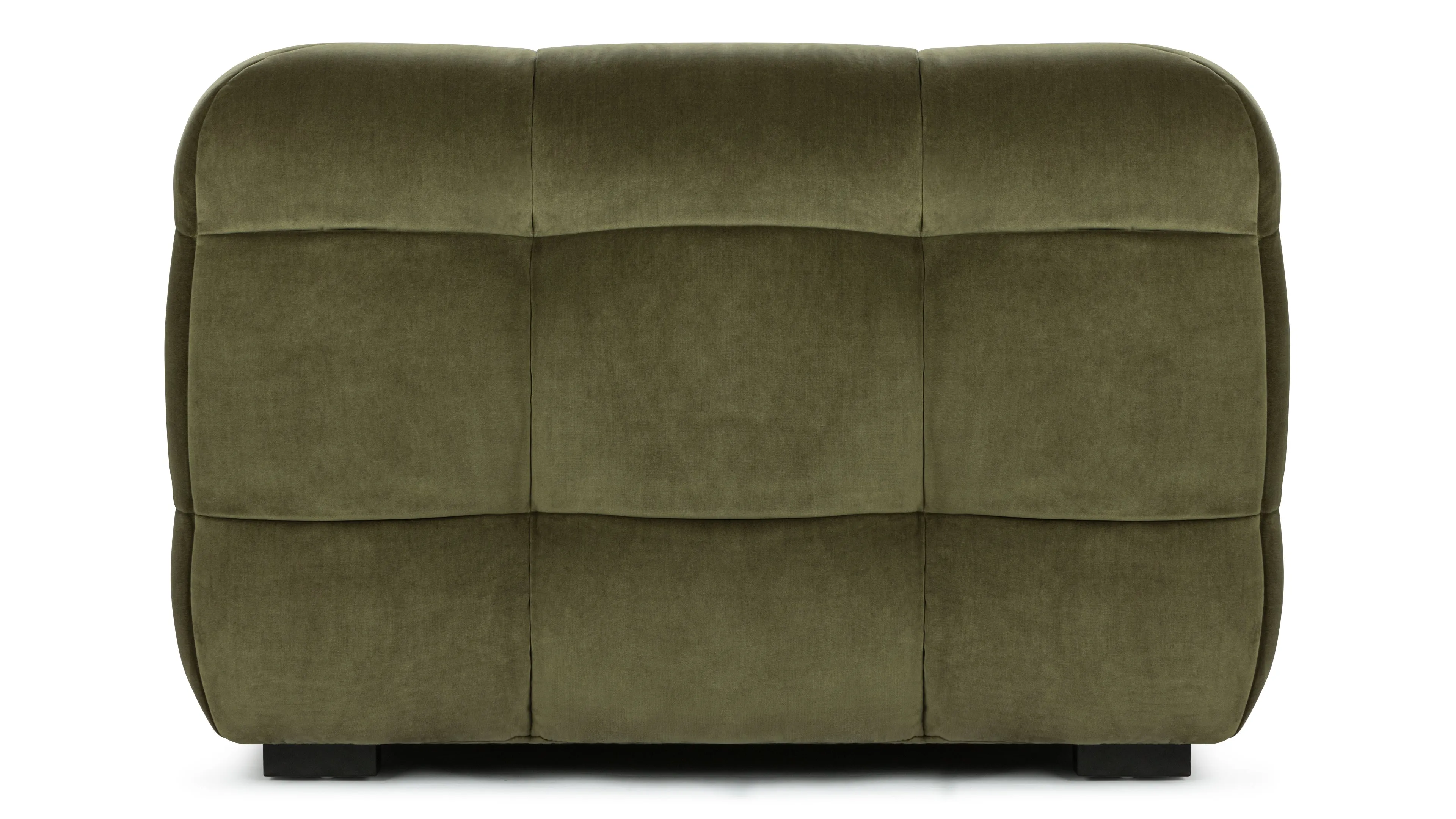 Stan - Stan Three Seater Sofa, Olive Green Velvet