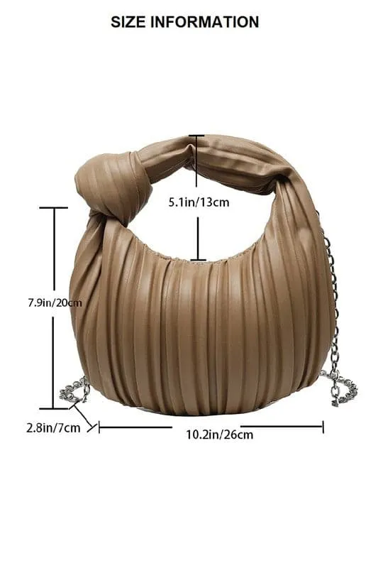 State of Chic Pleated Hobo Handbag