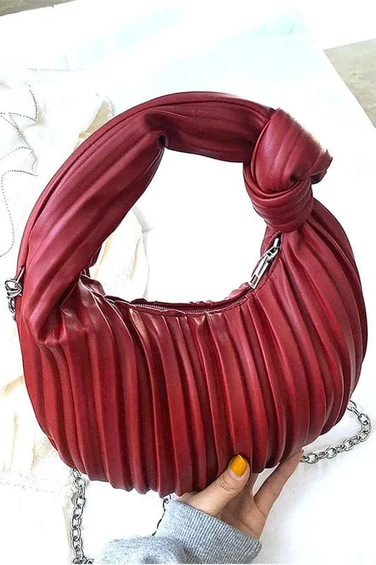 State of Chic Pleated Hobo Handbag