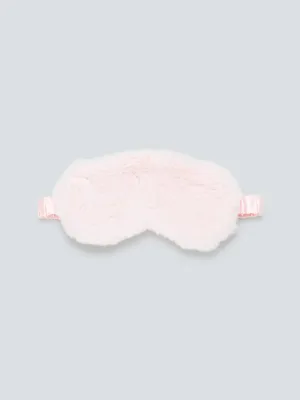 Studiowest Pink Faux-Fur Textured Eye Mask