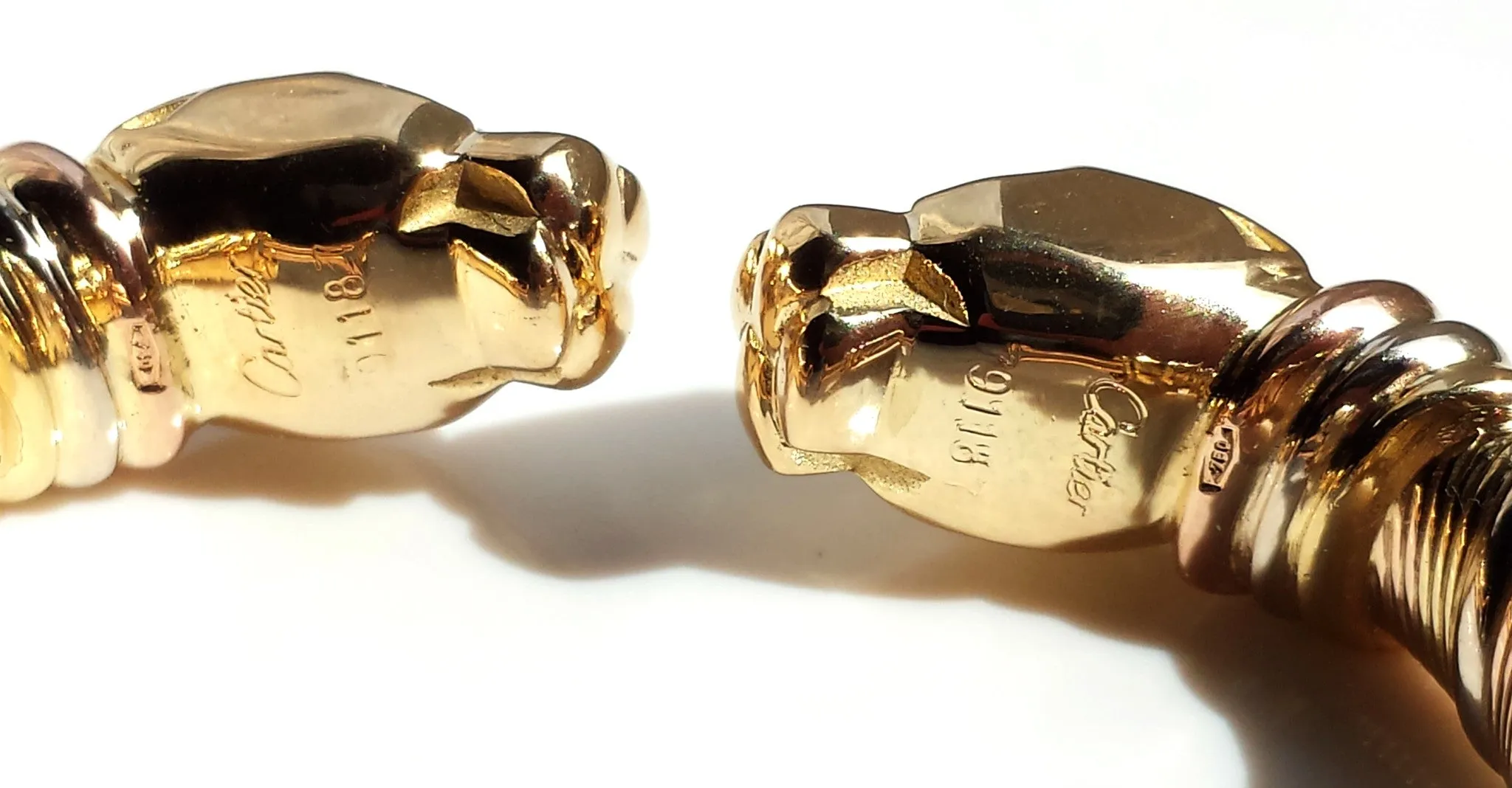 Sumptuous Cartier Panthere 18k Gold Earrings Clips