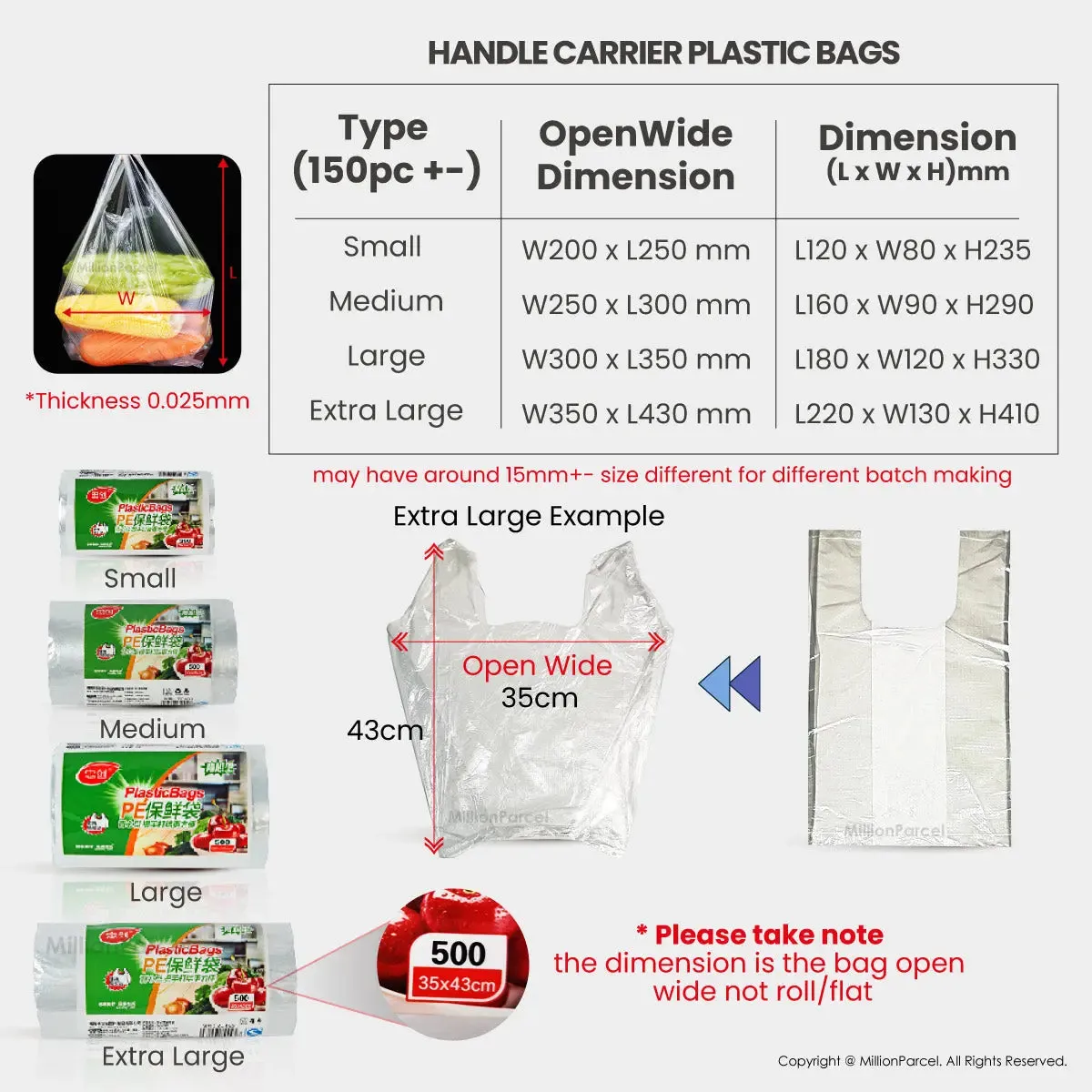 Supermarket Perforated Continuous Roll Bags | Plastic Bag