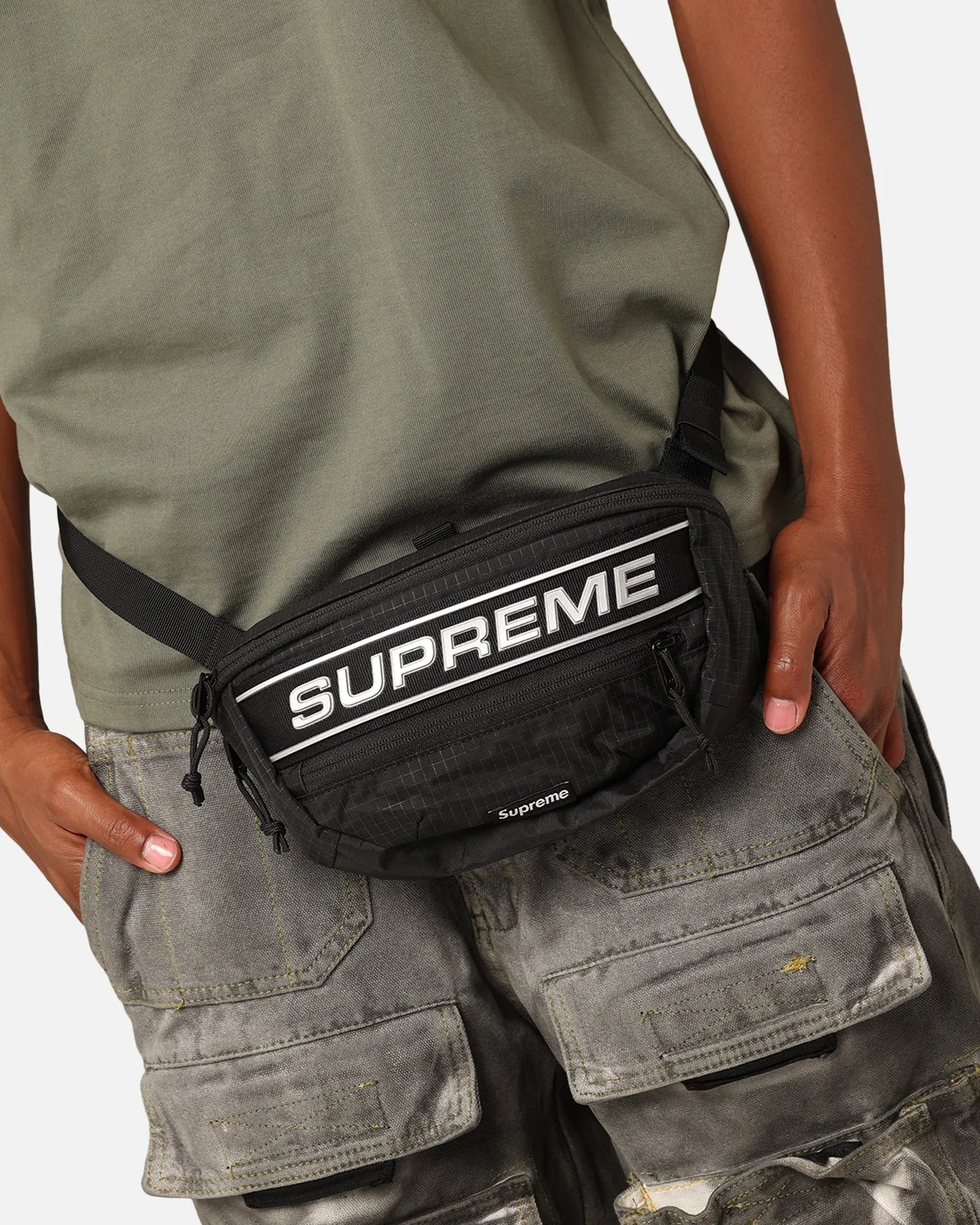 Supreme Logo Waist Bag Black