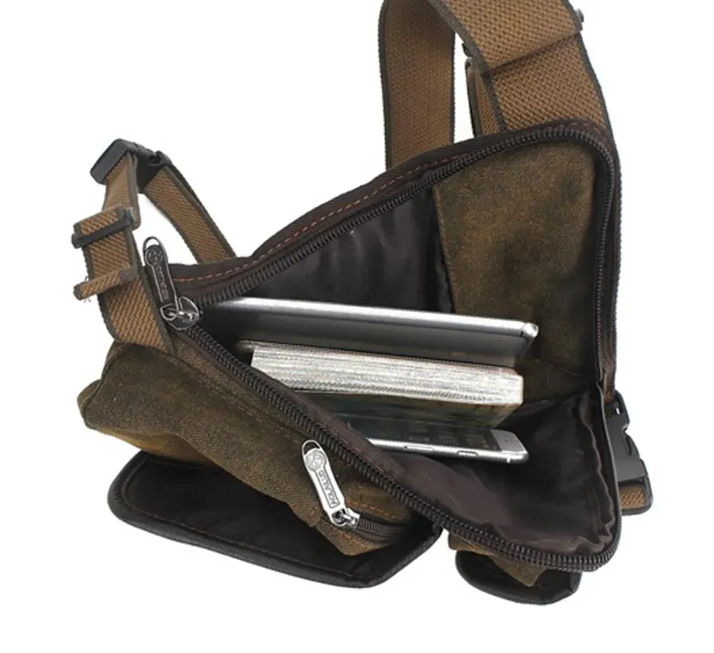 Tactical Military Drop Leg Bag in Deep Coffee