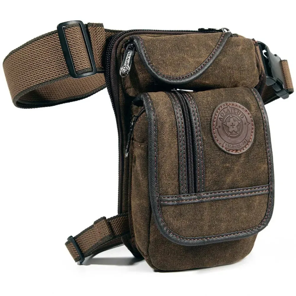 Tactical Military Drop Leg Bag in Deep Coffee