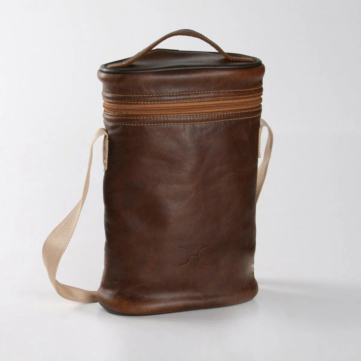 Thandana Leather Wine Cooler Double Carry Bag