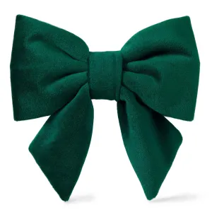 The Foggy Dog Lady Bow - Forest Green Velvet