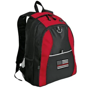 Thin Red Line American Flag Backpack