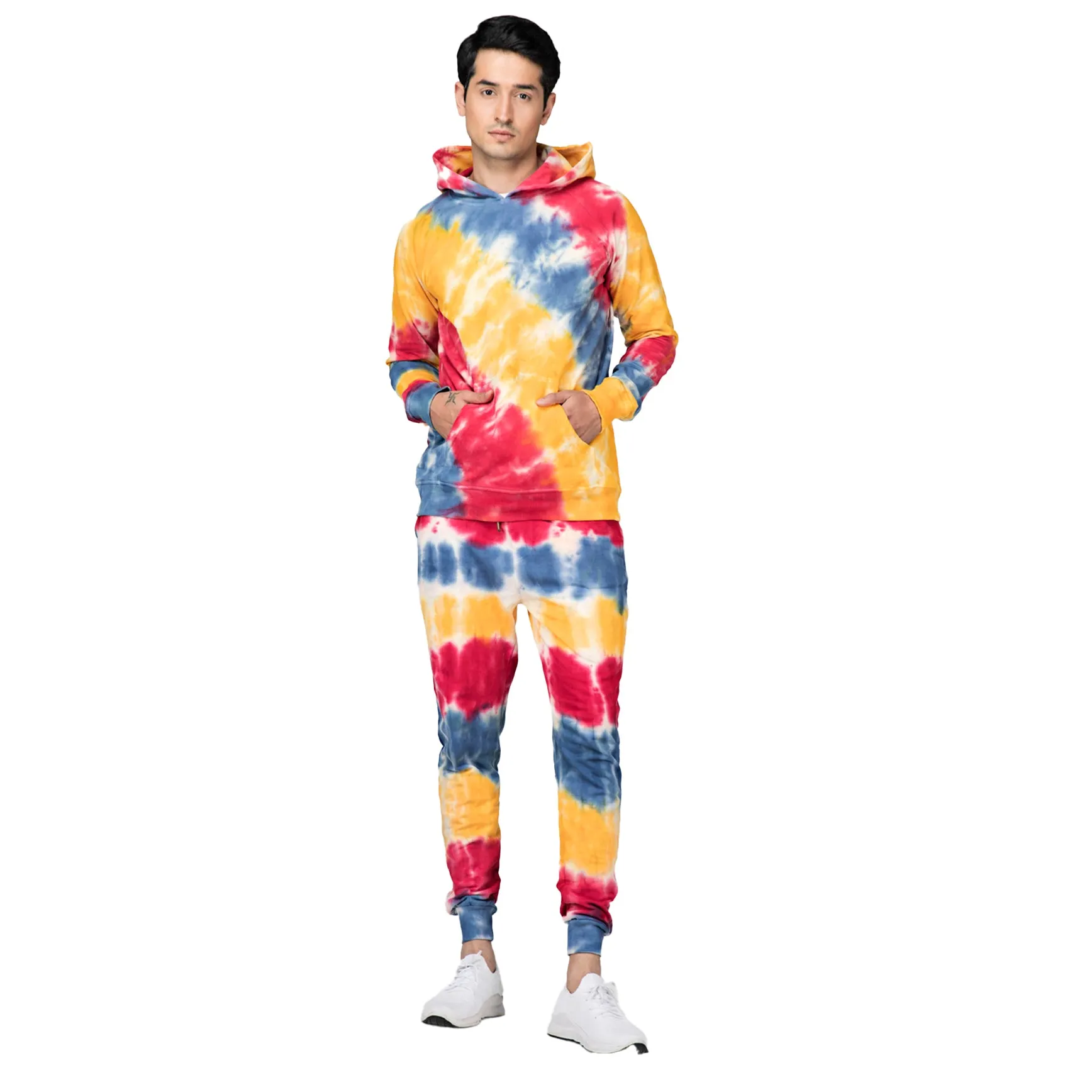 Tie & Dye Multicolored Hooded Sweatshirt