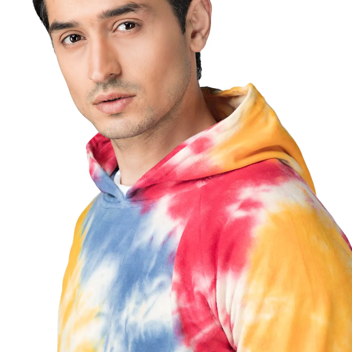 Tie & Dye Multicolored Hooded Sweatshirt