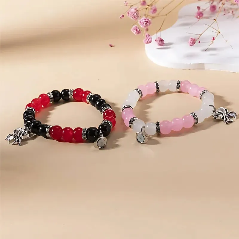 Toleet Miles & Gwen Magnetic Beaded Couples Bracelets