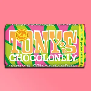 Tony's Chocolonely - Big Chocolate Bars - Milk Chocolate Pecan Caramel Crunch