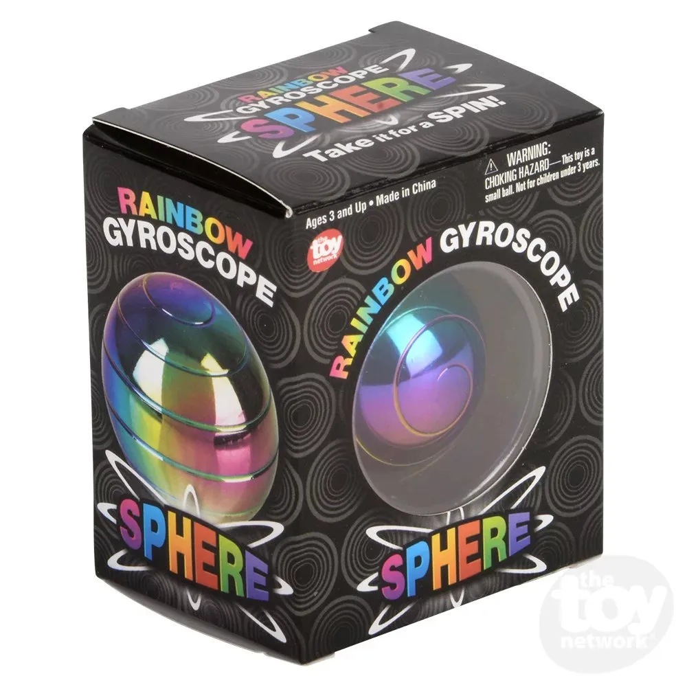 Toy Network Rainbow Gyroscope Sphere 1.5"