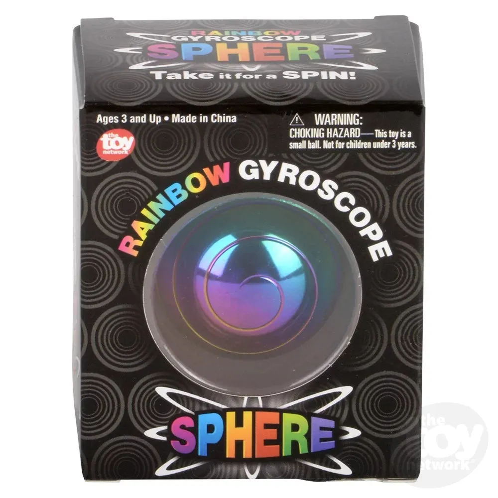 Toy Network Rainbow Gyroscope Sphere 1.5"