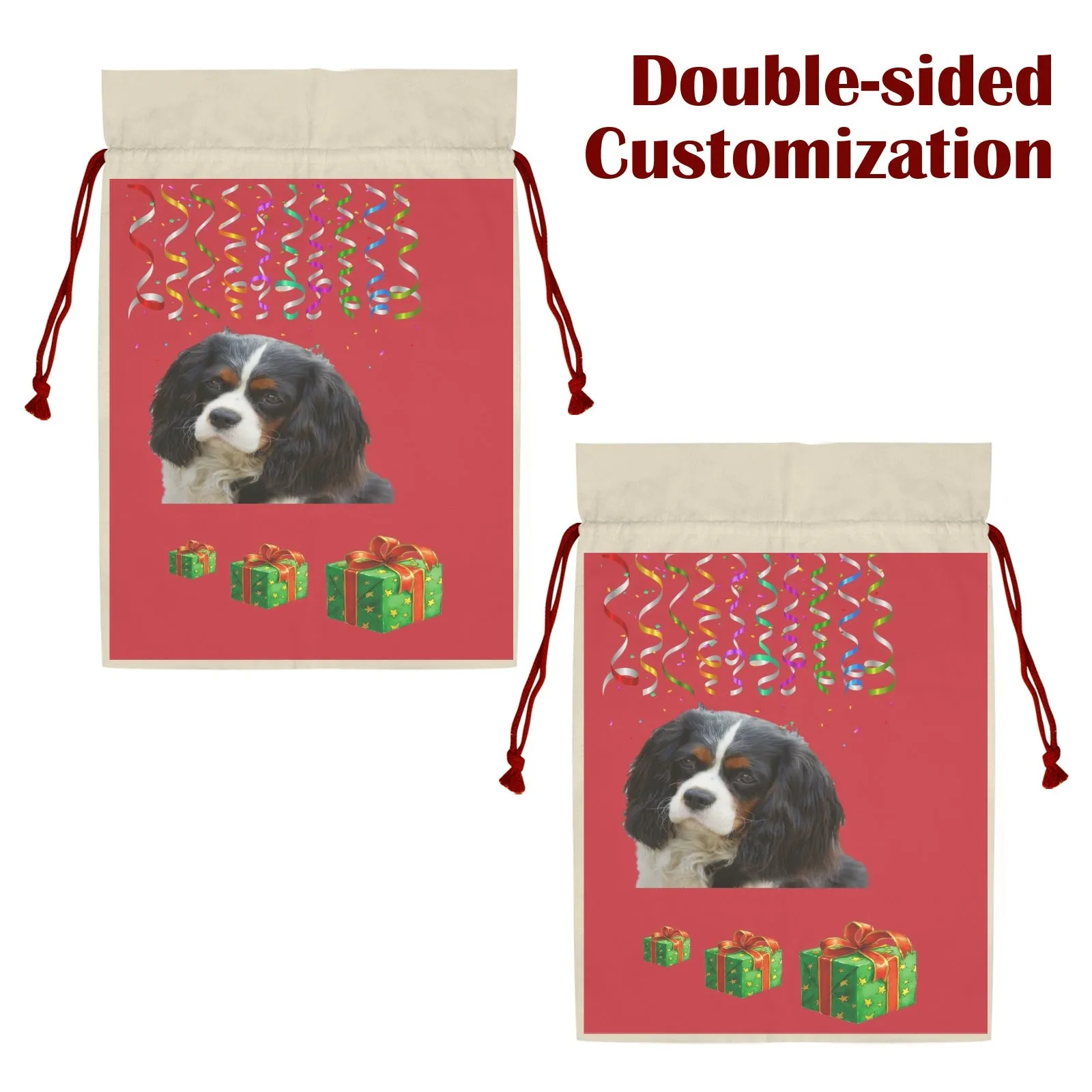 Tri Cavalier Holiday Drawstring Bag