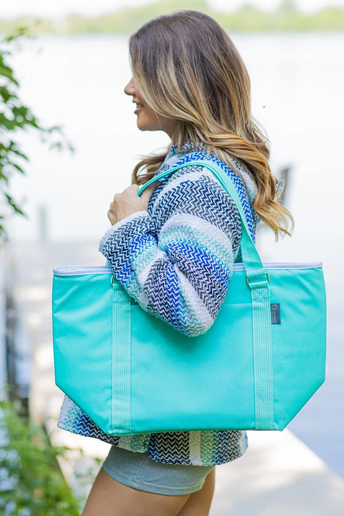 Turquoise Cooler Tote Bag