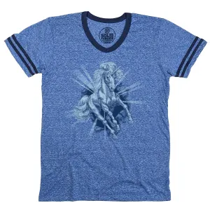 Unicorn Chest Ringer V-Neck Tee