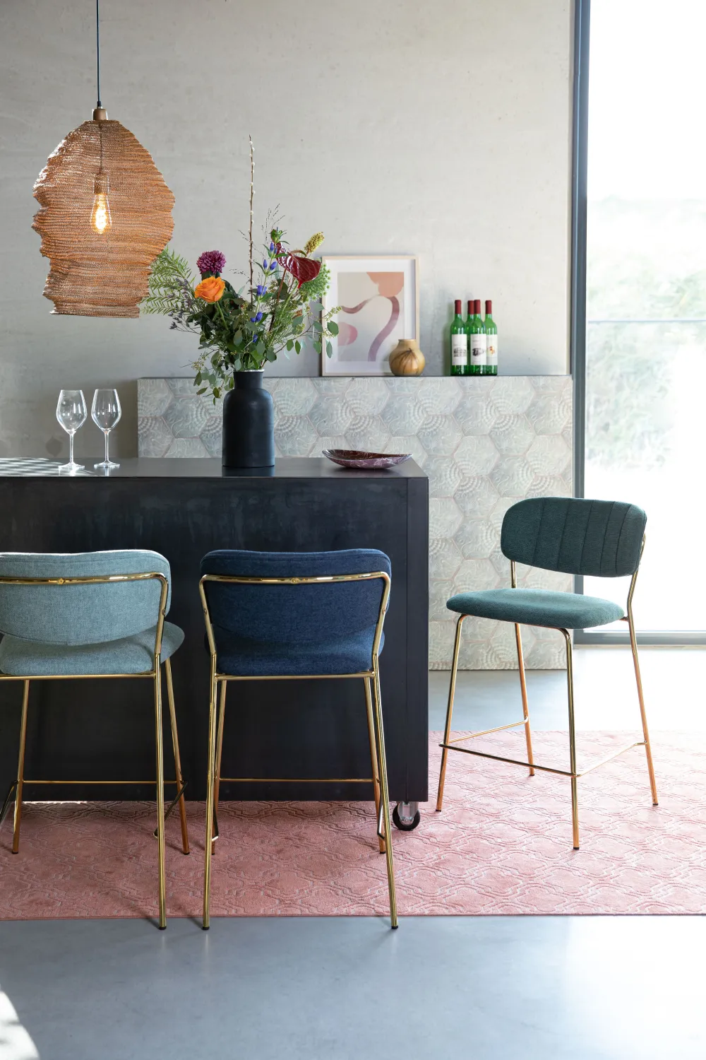 Upholstered Counter Stools (2) | DF Jolien