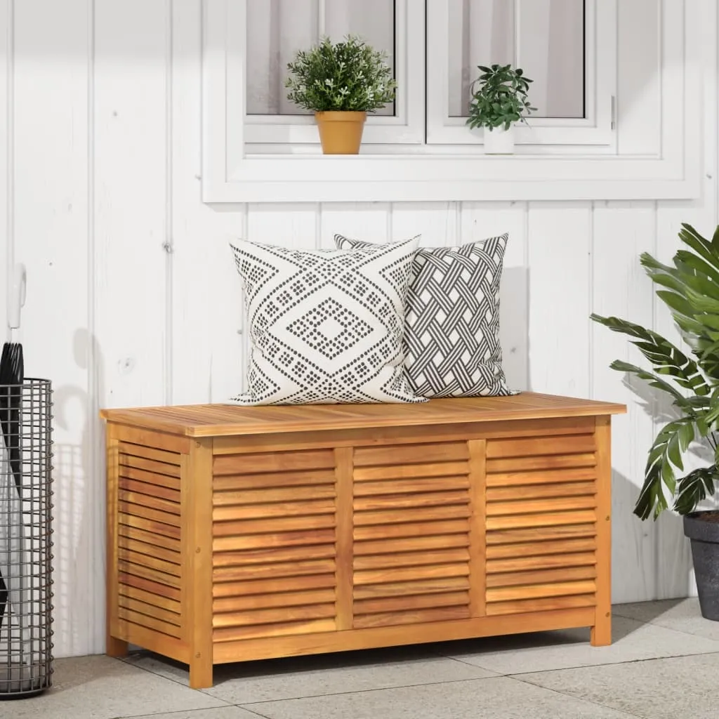 vidaXL Garden Storage Box with Louver 113x50x56 cm Solid Wood Acacia