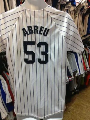 Vintage #53 BOBBY ABREU New York Yankees MLB Majestic Jersey YXL