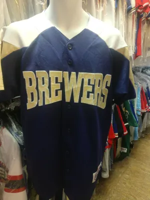 Vintage MILWAUKEE BREWERS MLB Majestic Jersey M