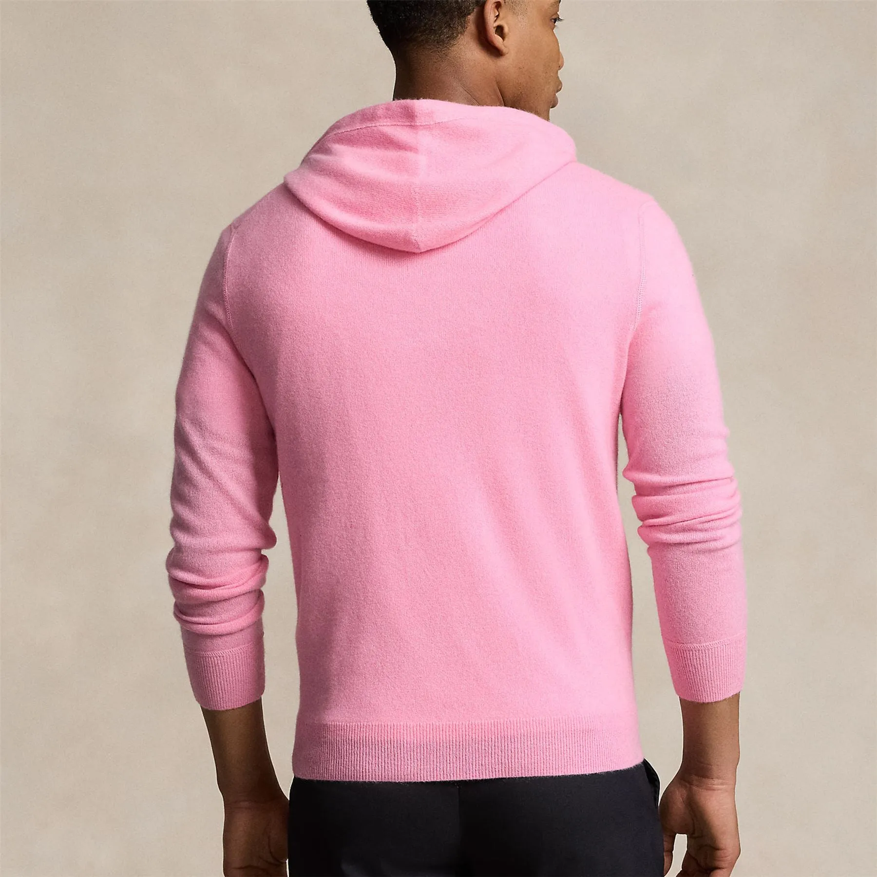 Washable Cashmere Hooded Sweater Pink Flamingo - SS24