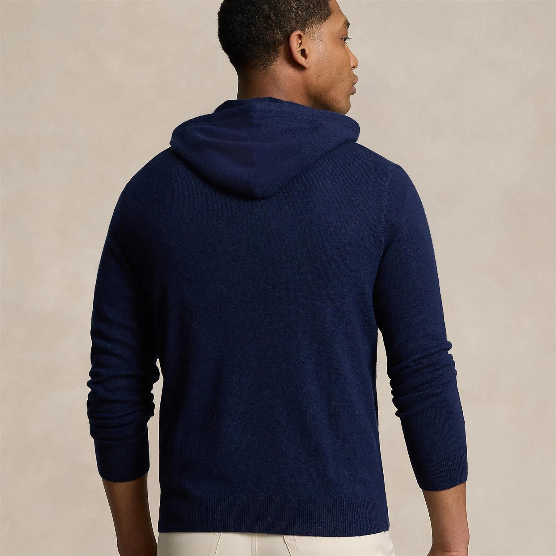 Washable Cashmere Hooded Sweater Refined Navy - AW24