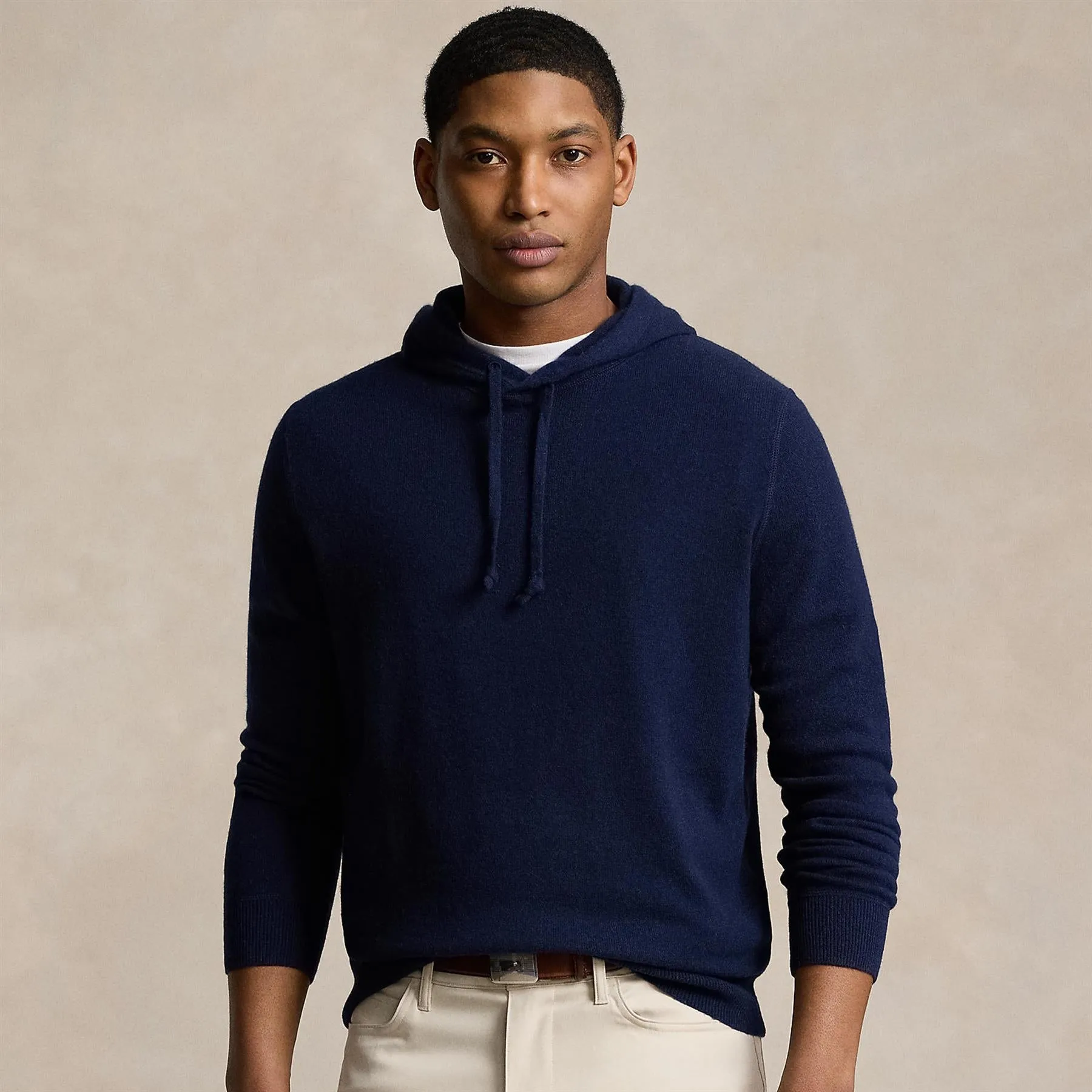 Washable Cashmere Hooded Sweater Refined Navy - AW24