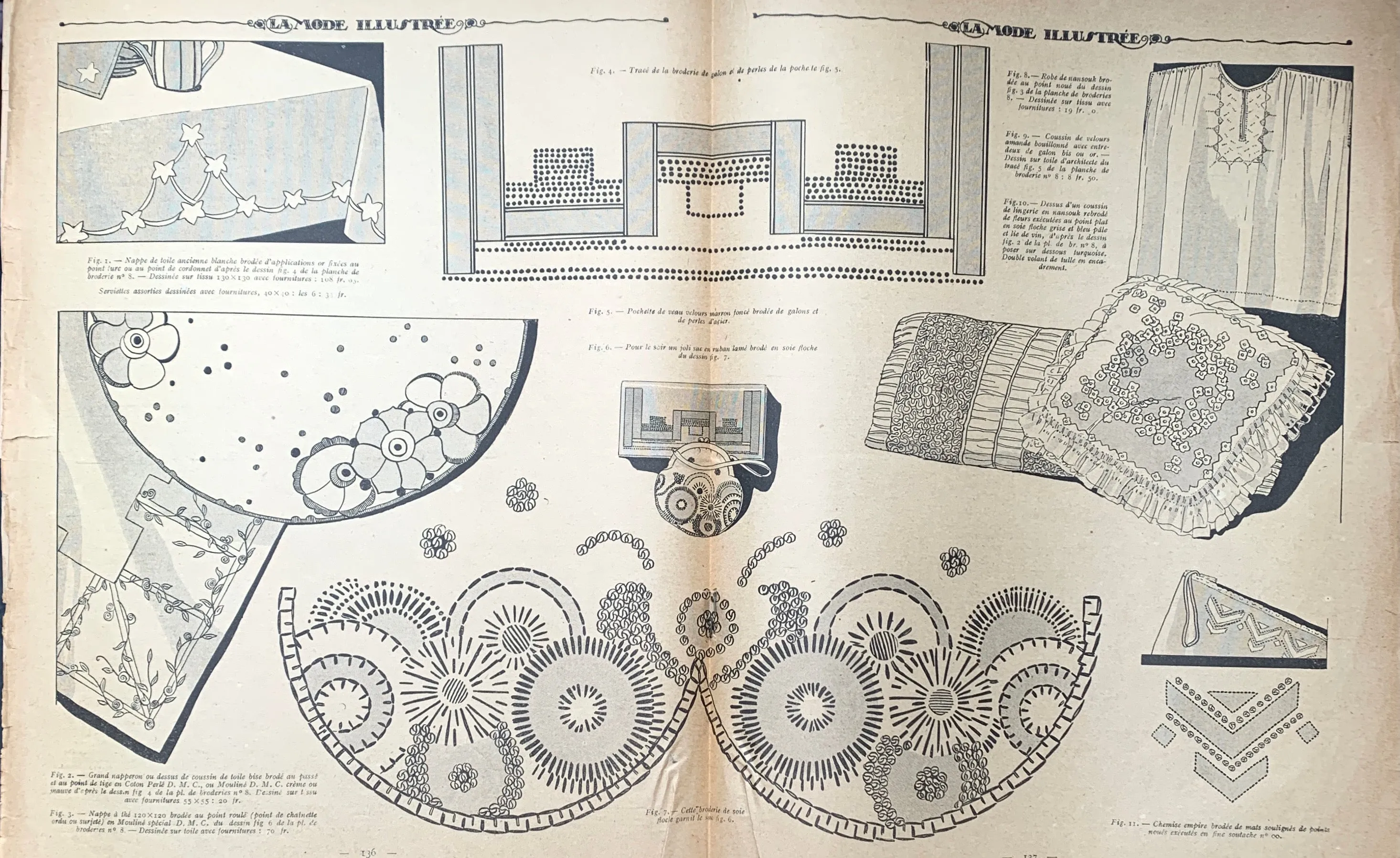 Wedding Dresses in Feb 1929 French Fashion Paper La Mode Illustree