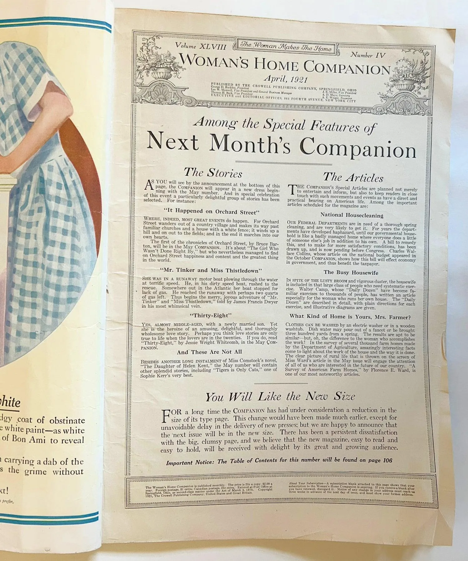 Woman’s Home Companion Magazine, April 1921