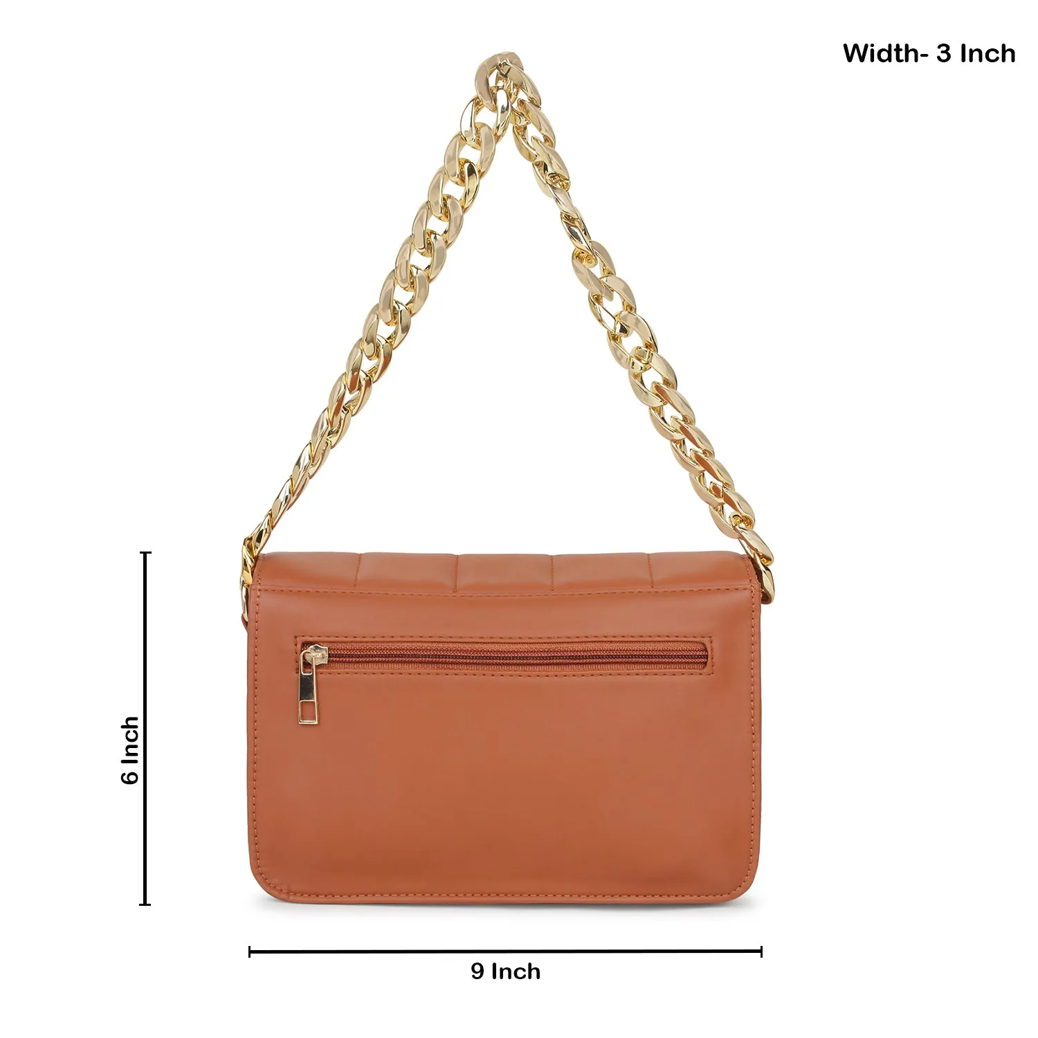 Women's Quilted Handheld Chain Bag